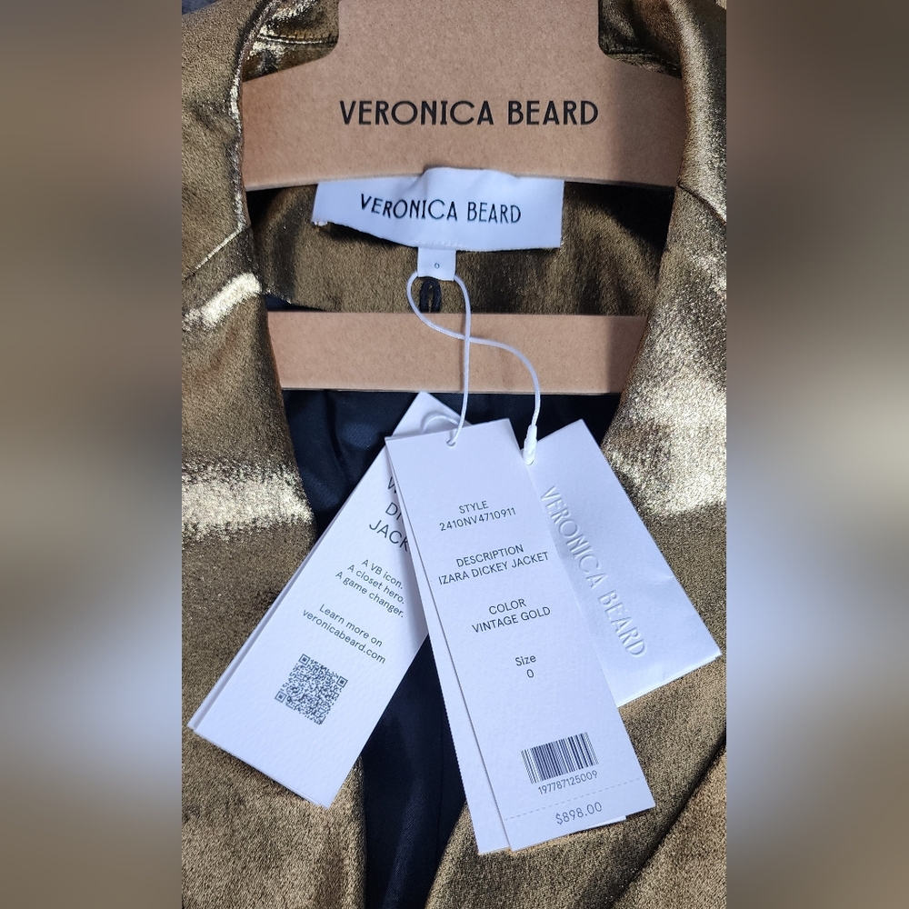 Veronica Beard Gold Metallic Blazer - Picture 13 of 14